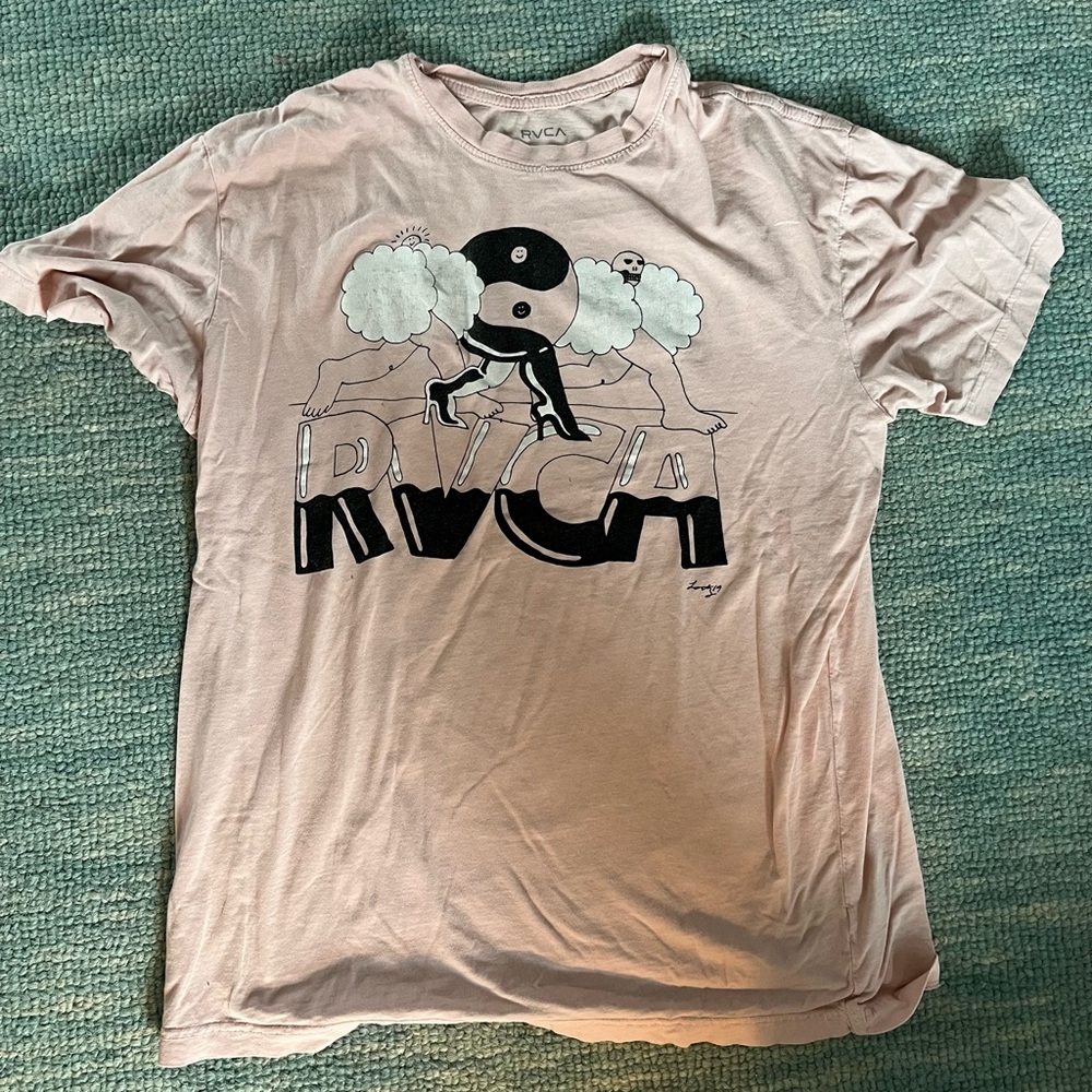 RVCA Pink Men's Small T-Shirt